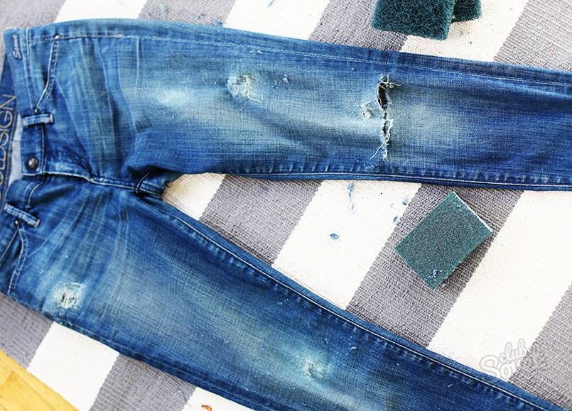 Как сделать рваные джинсы